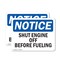 Signmission Shut Engine Off Before Fueling, 10 in W x Rectangle, Plastic OS-2PACK-NS-P-710-L-18312 - alternate 1